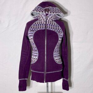 Lululemon Special Edition Purple Fair Isle Scuba Hoodie 4/XS